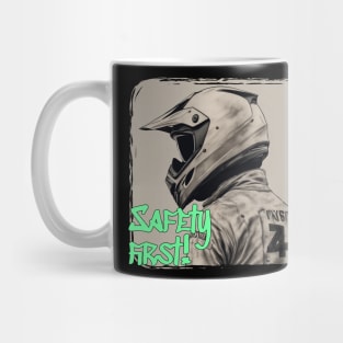 Safety first motorcycle Mug